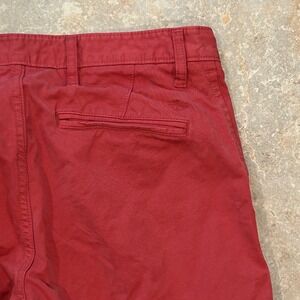 Dockers Chino Pants Mens 32x30 Red Flat Front Straight Fit Cotton Trousers